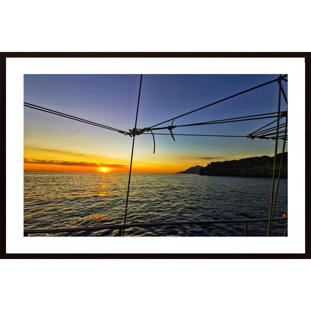 Sunset By Boat Affiche