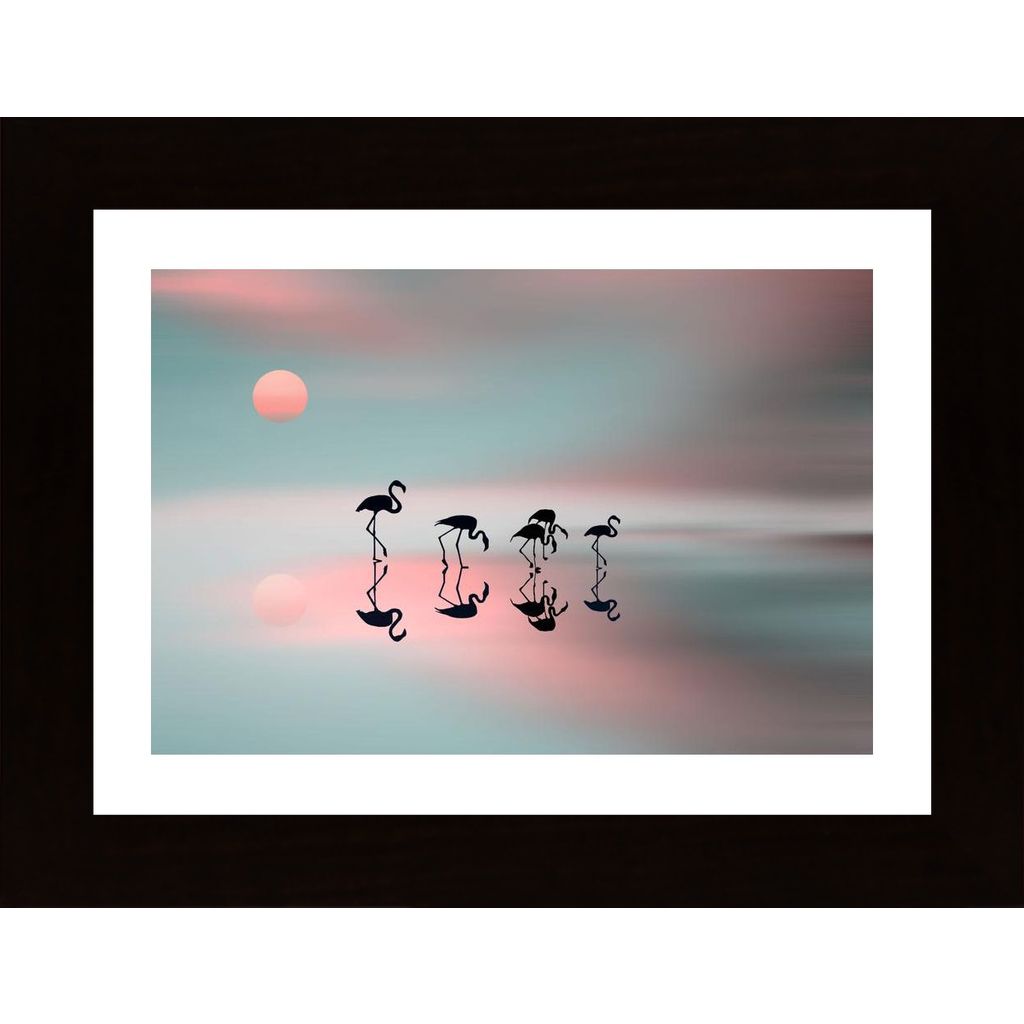 Family Flamingos Poster