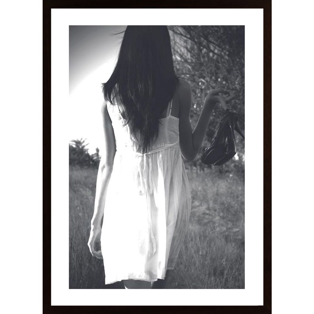 Girl With Dress And Shoes Poster