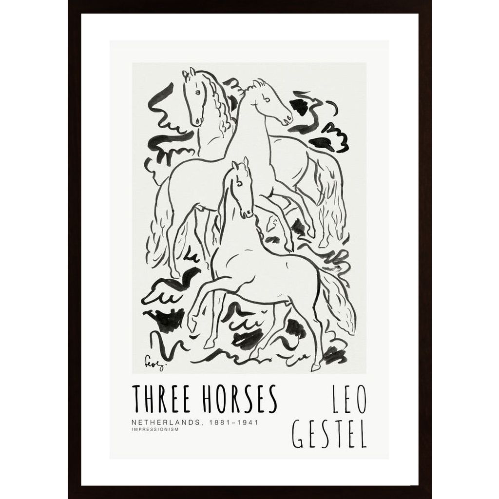 Gestel-Three Horses Poster