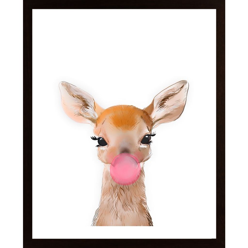 Deer With Bubblegum Poster