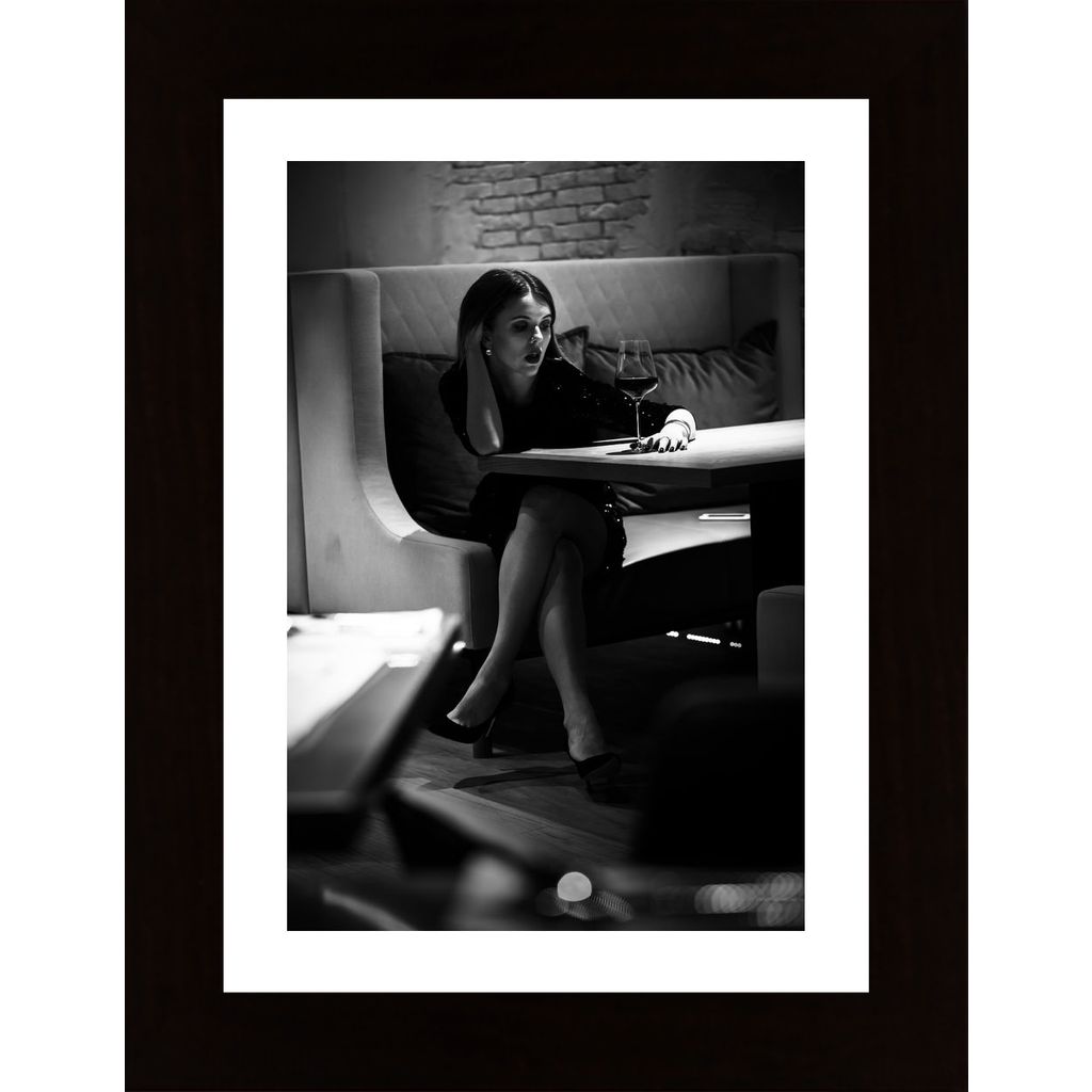 Woman With Wine Poster