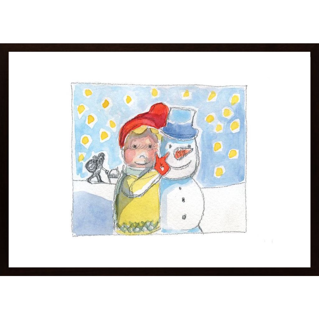 Child And Snowman Poster