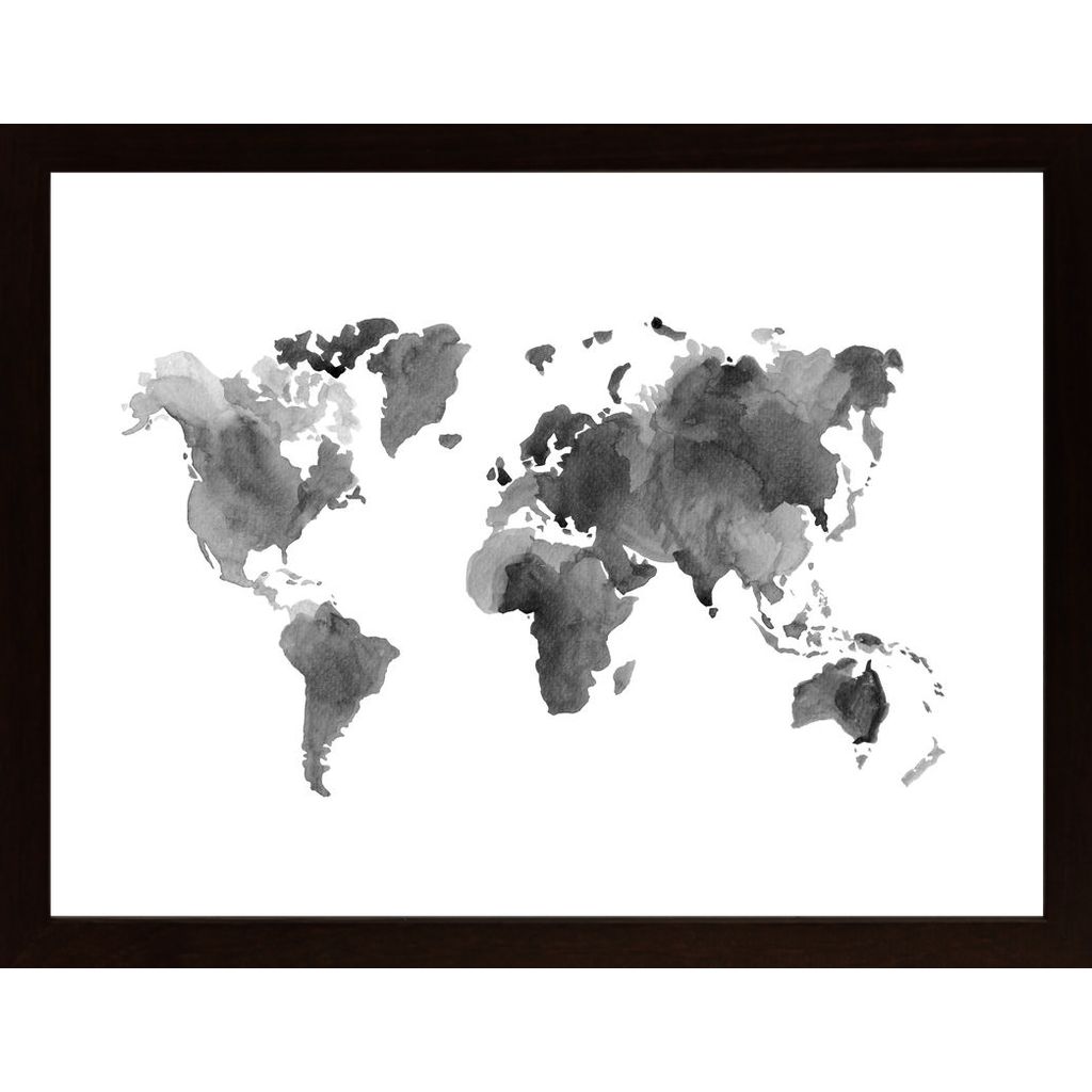 Watercolor World Map 2 Plakat
