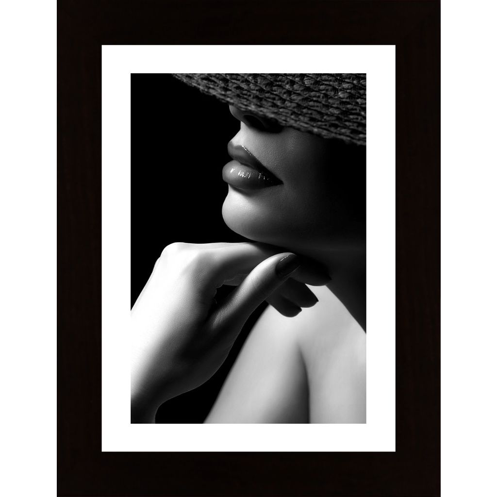 Model Lips And Hat Plakát