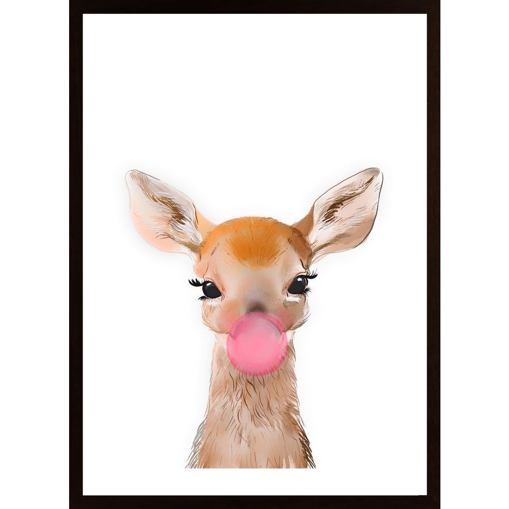 Deer With Bubblegum Plakát