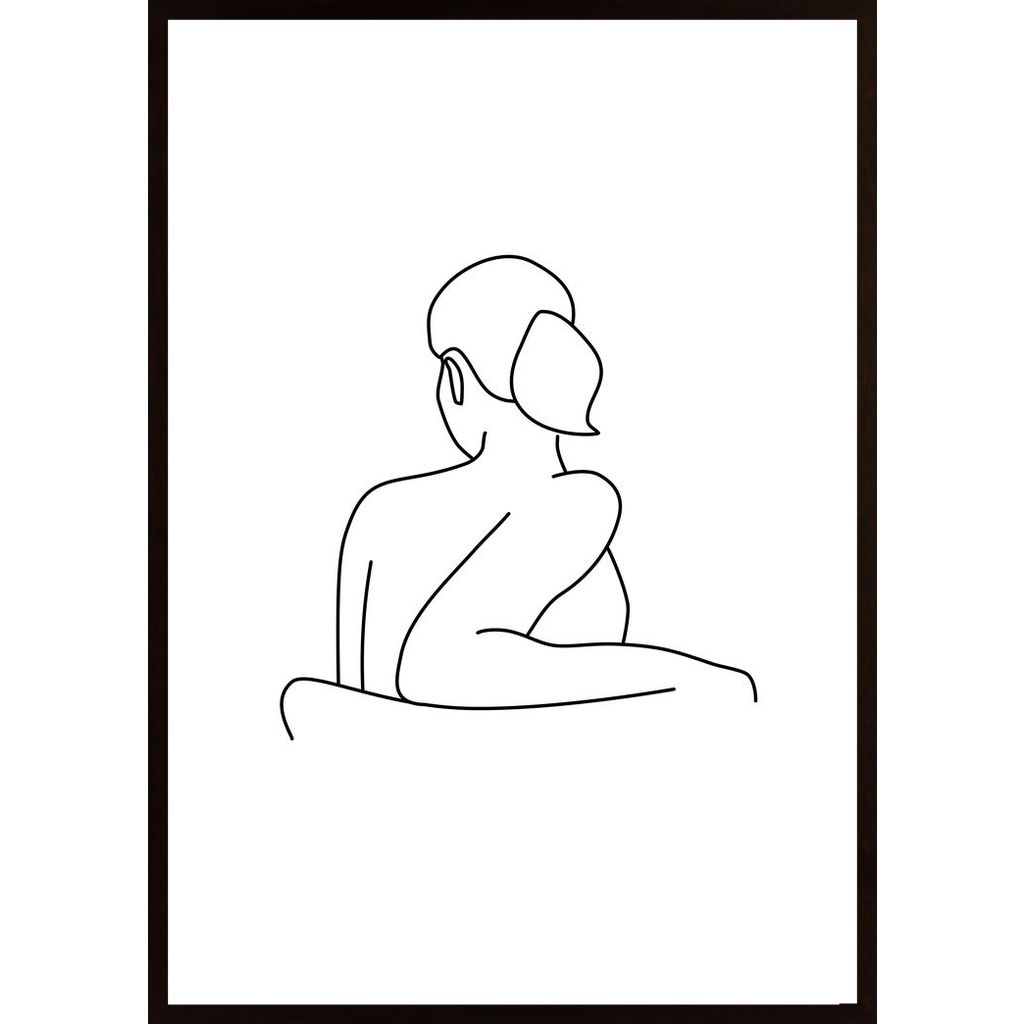 Woman On Chair Poster