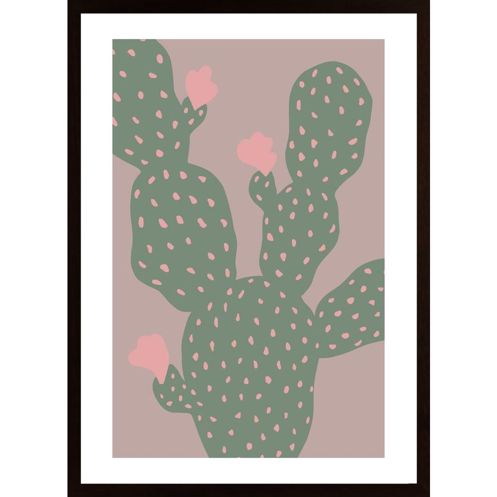 Green Cactus Poster