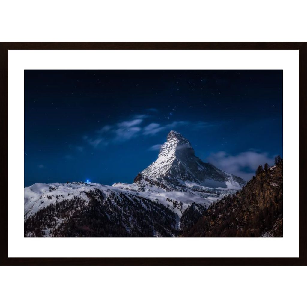 Full Moon At Matterhorn Affiche