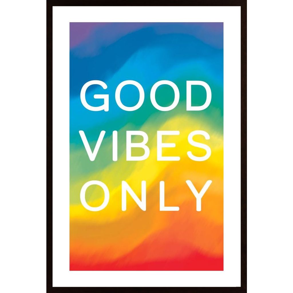 Good Vibes Rainbow Poster
