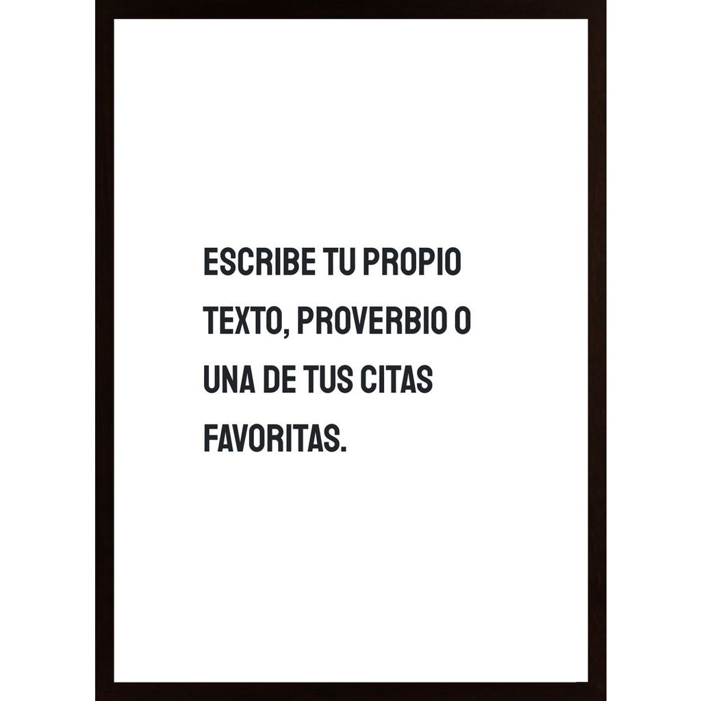 Texto (Personalizable) Poster