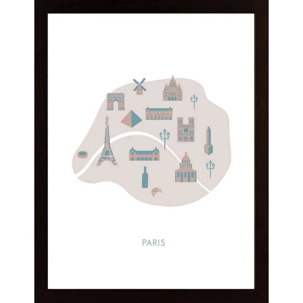Paris Map Poster