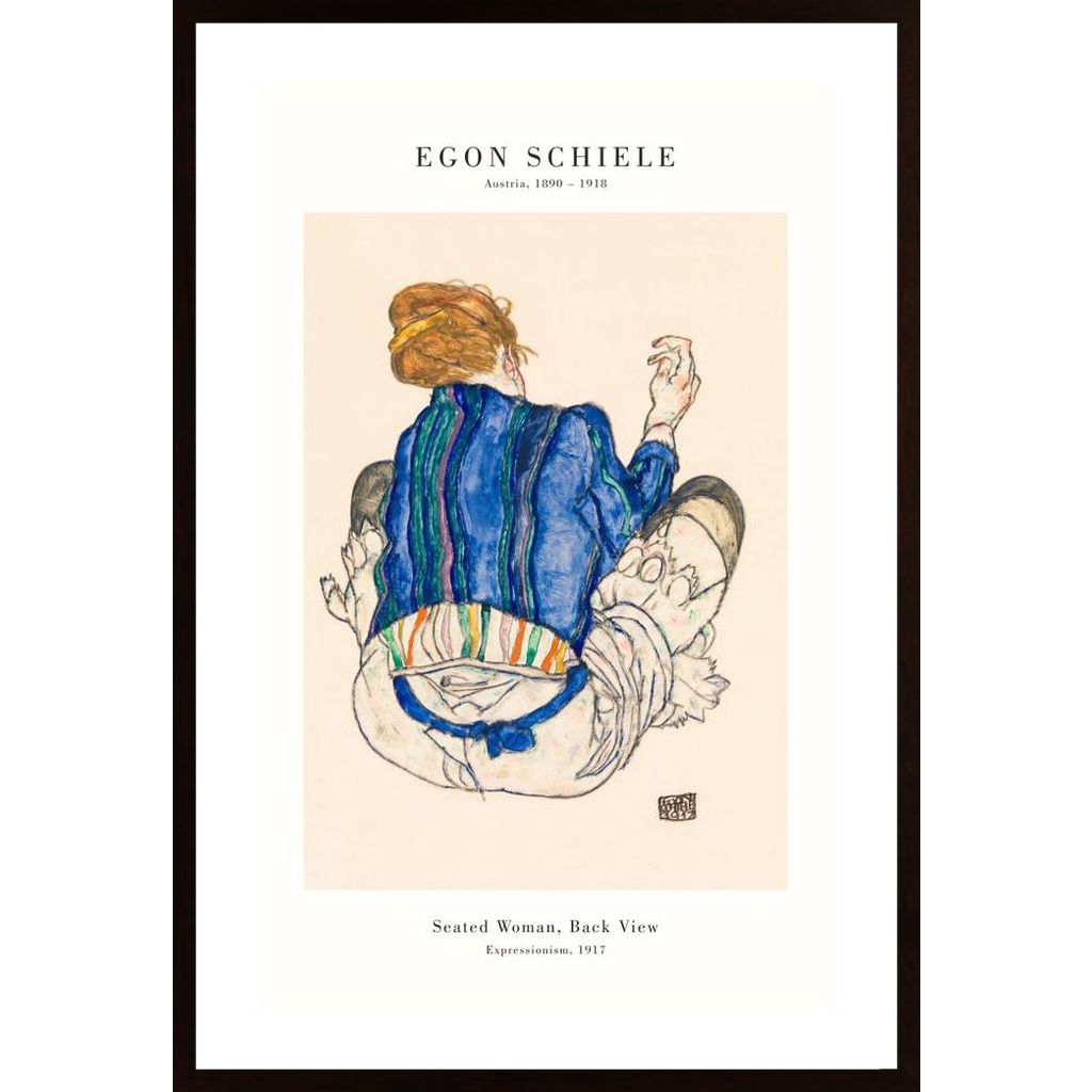 Schiele-Seated Woman Poster
