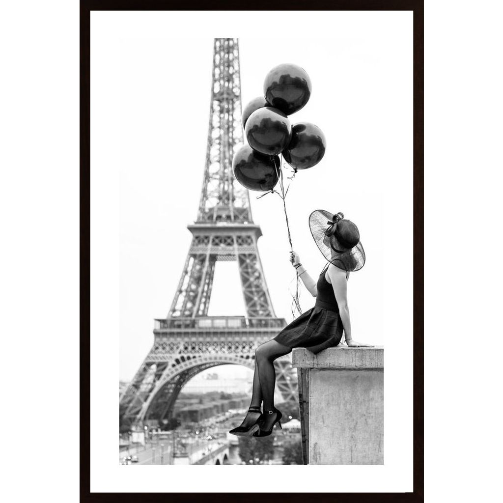 Girl With Balloons Poster