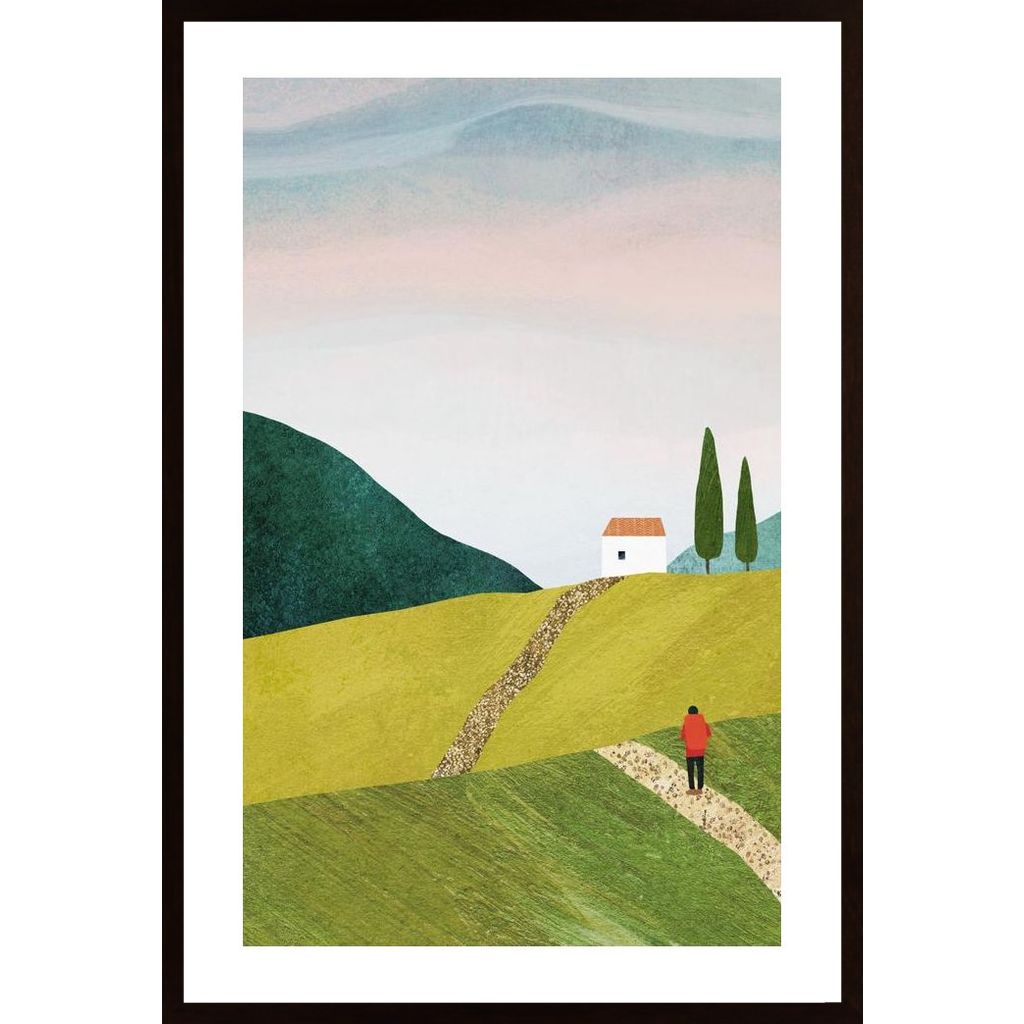 Hiking In Mountains Poster