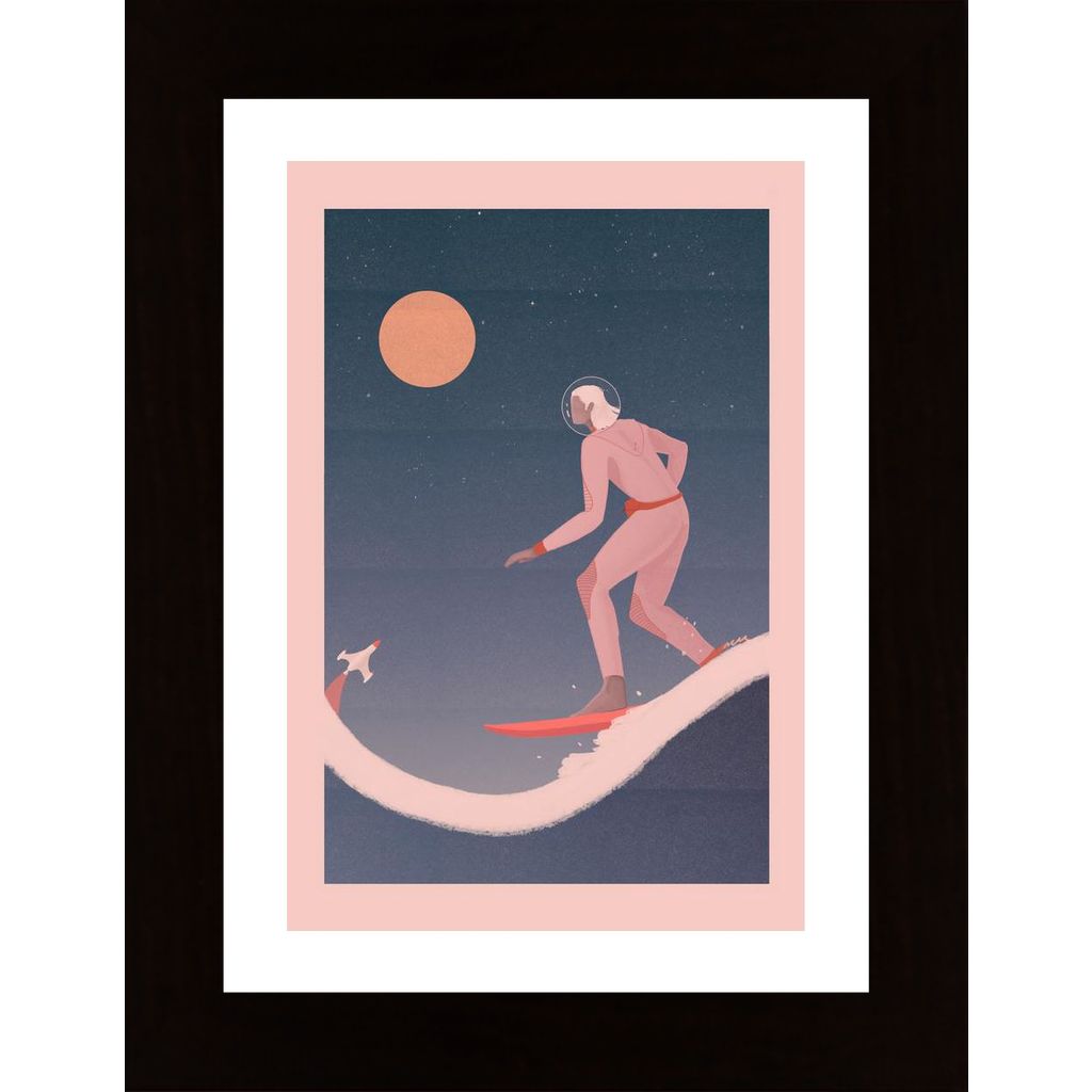 Surfing On The Moon Poster