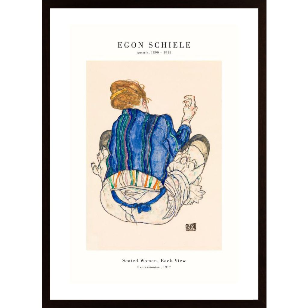 Schiele-Seated Woman Plakat