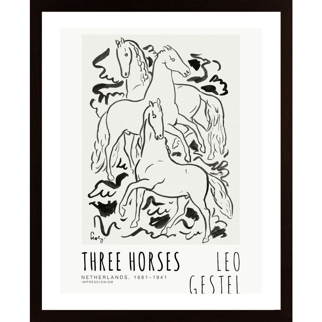 Gestel-Three Horses Affiche