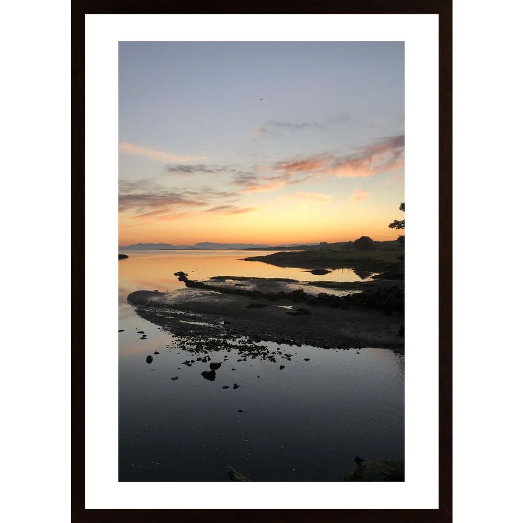 Sunset Mirror In Sea Poster