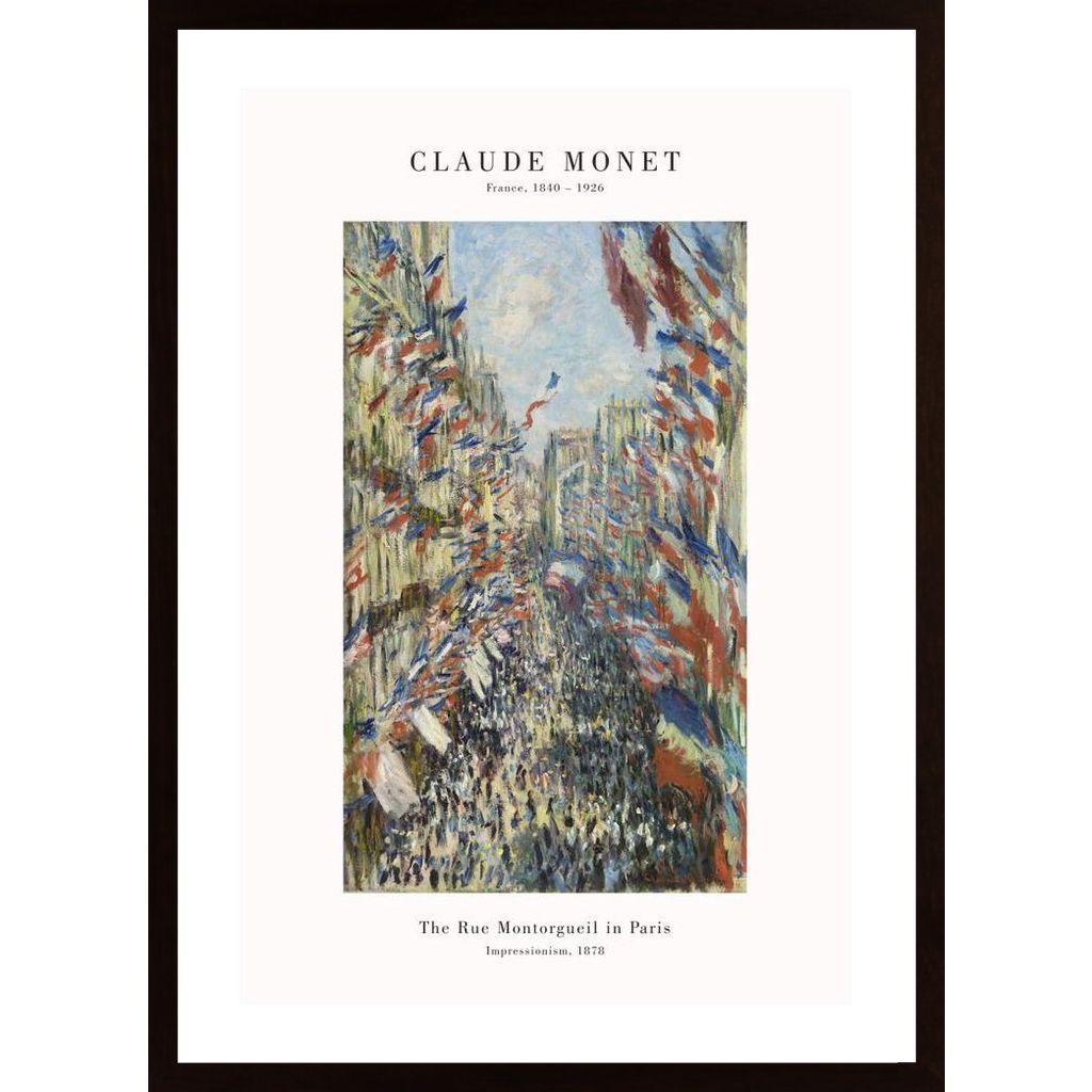 Monet - Rue In Paris Poster