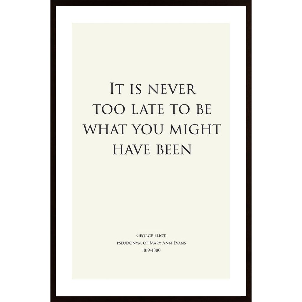 It Is Never Too Late - White Plakát
