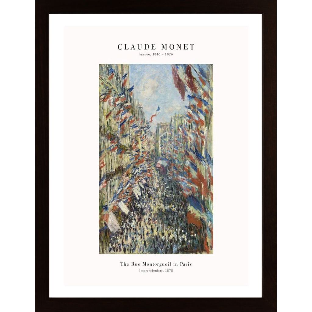 Monet - Rue In Paris Affiche
