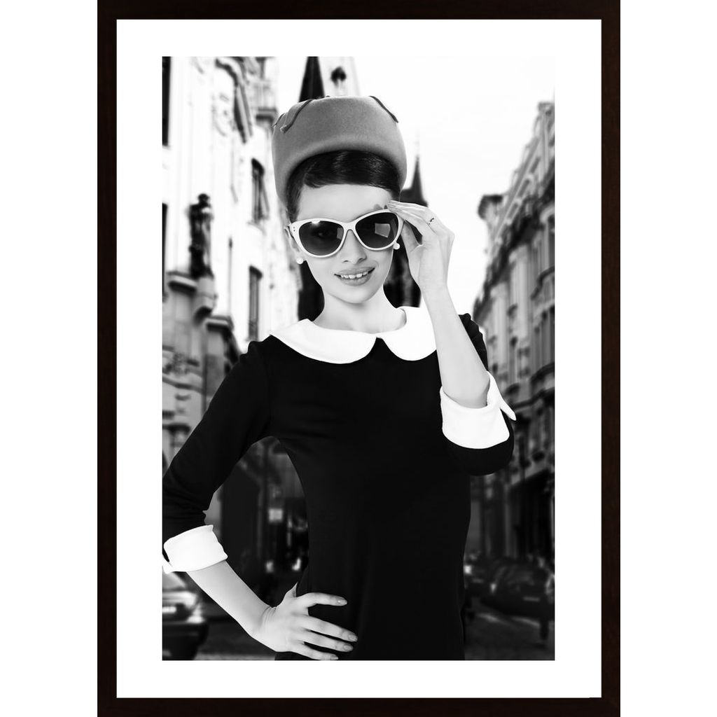 Woman In A Retro Style Plakát