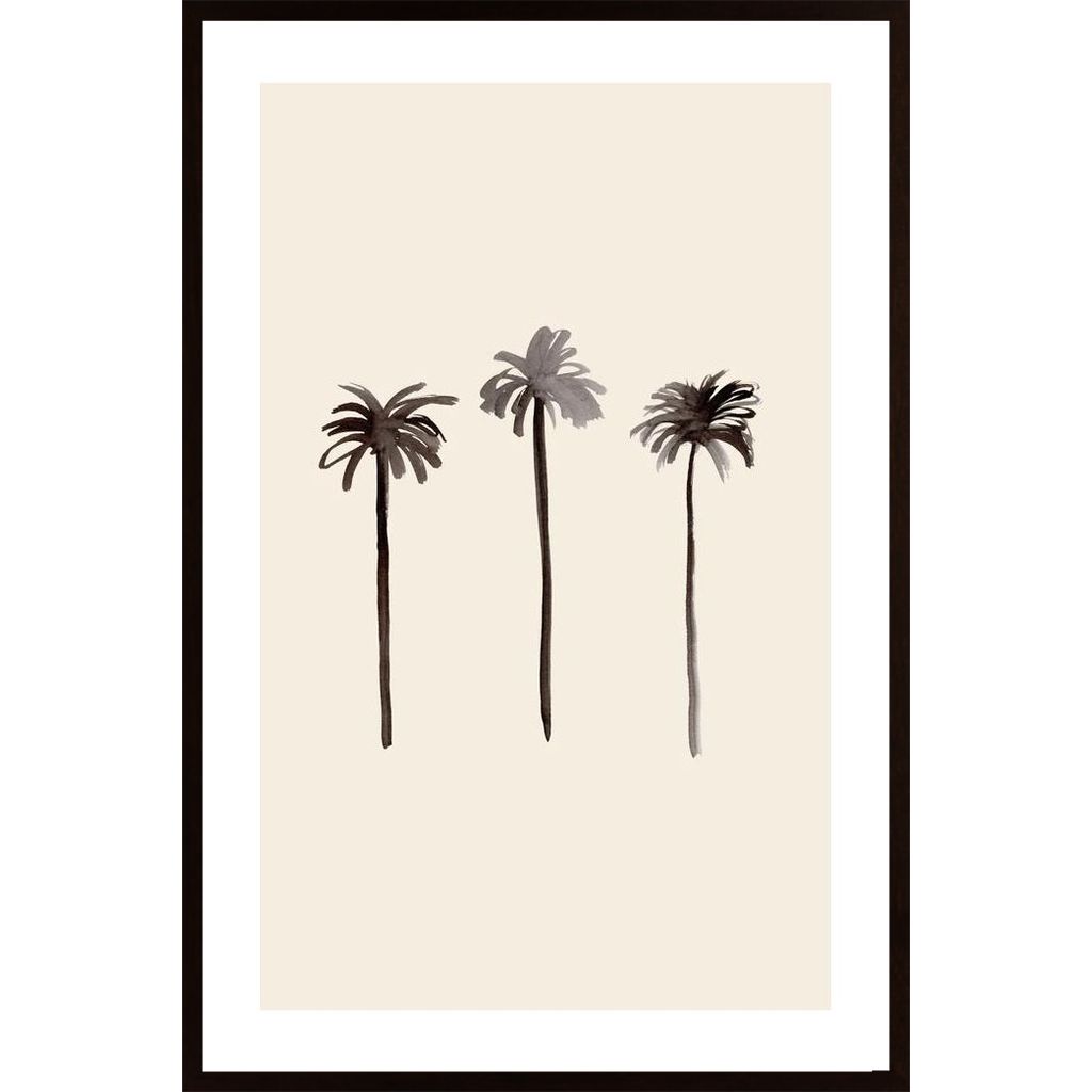 Palm Trees Ink Plakát