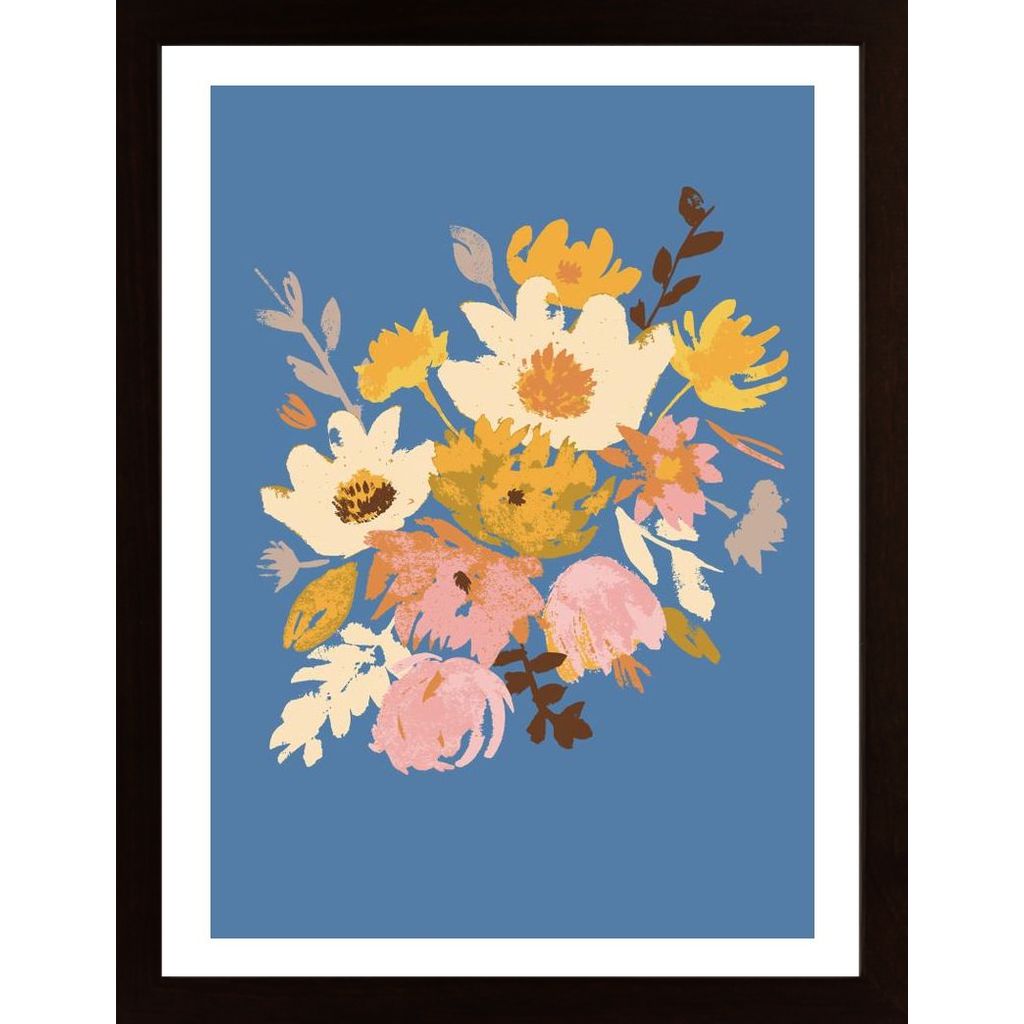 Dolson - Floral Blue Poster