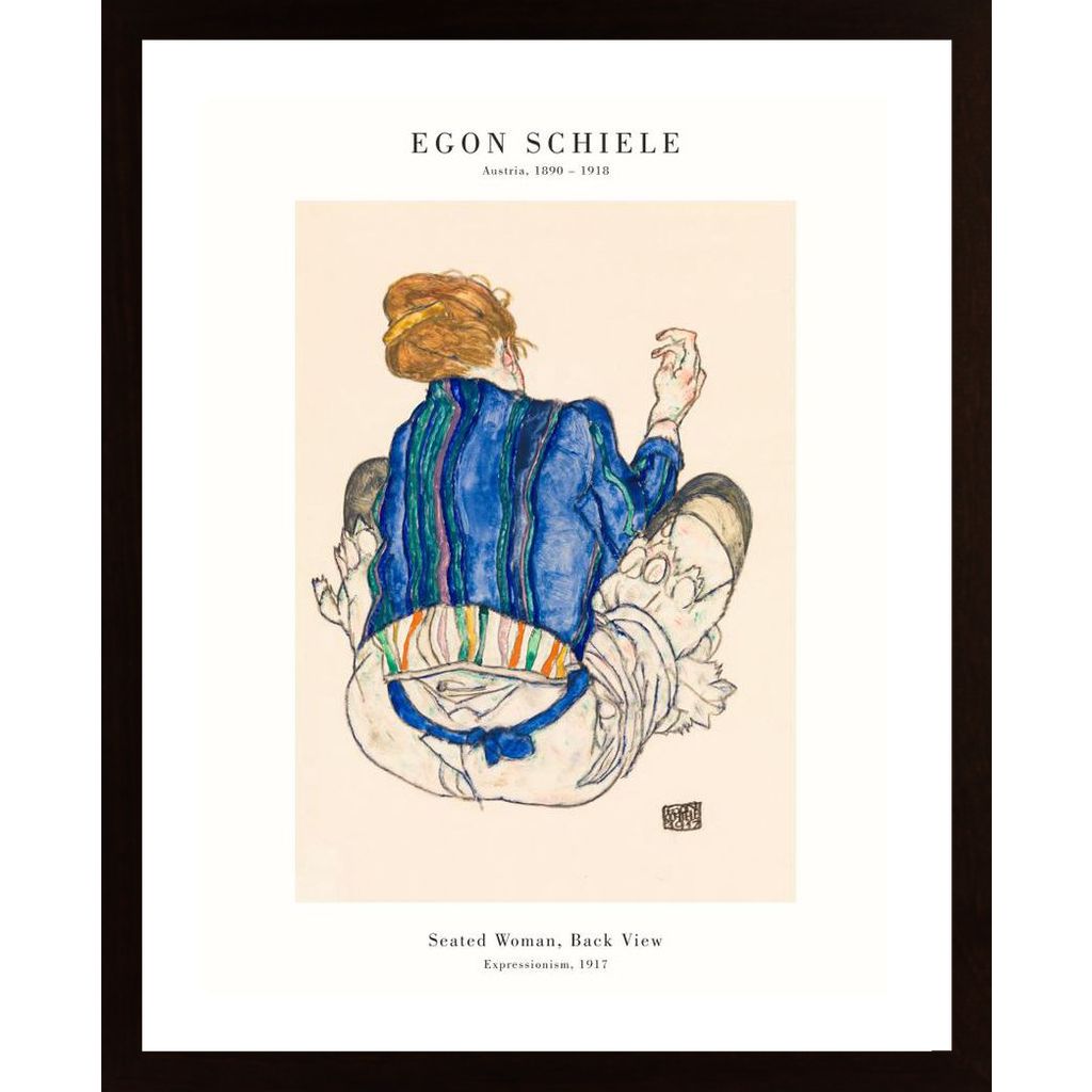 Schiele-Seated Woman Plakat