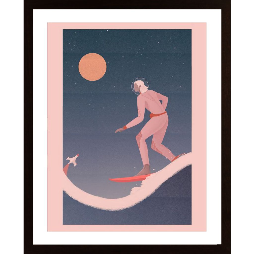 Surfing On The Moon Poster
