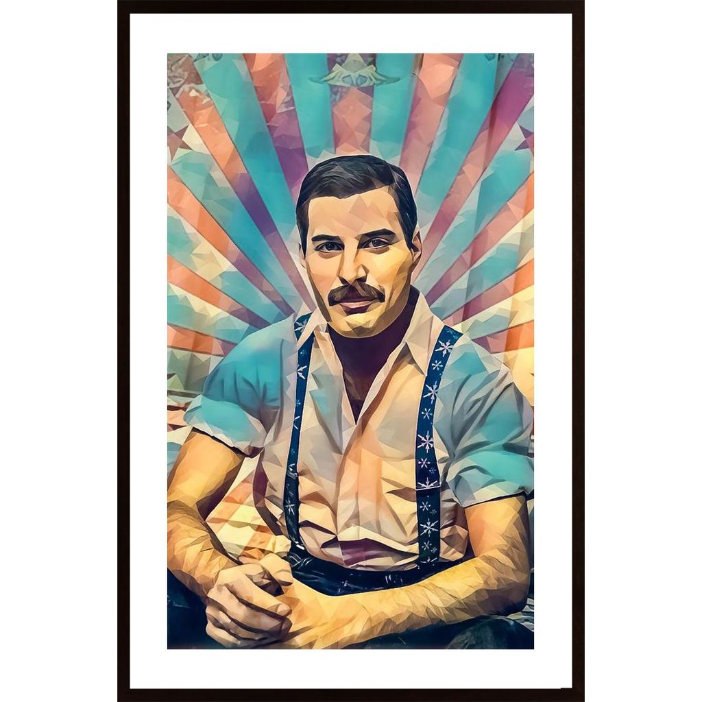 Freddie Mercury Art Affiche