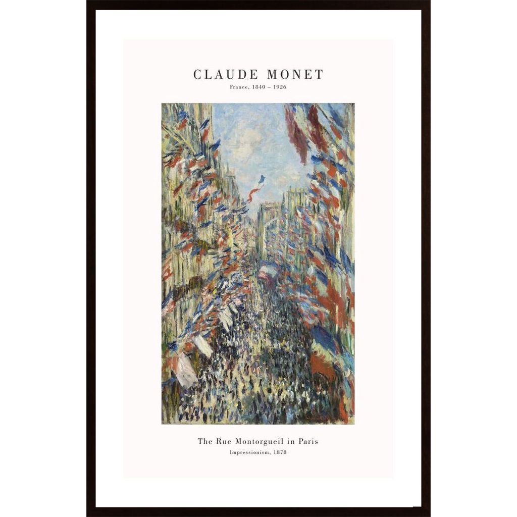 Monet - Rue In Paris Poster