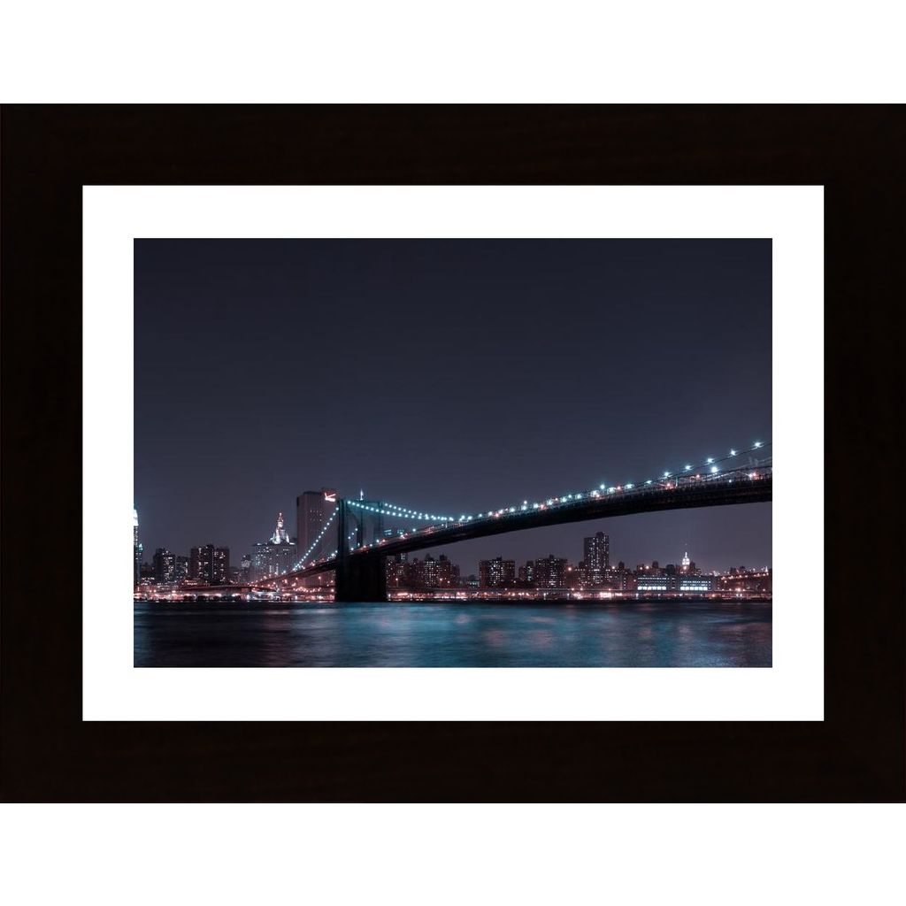 Manhattan Skyline And Brooklyn Bridge Plakat