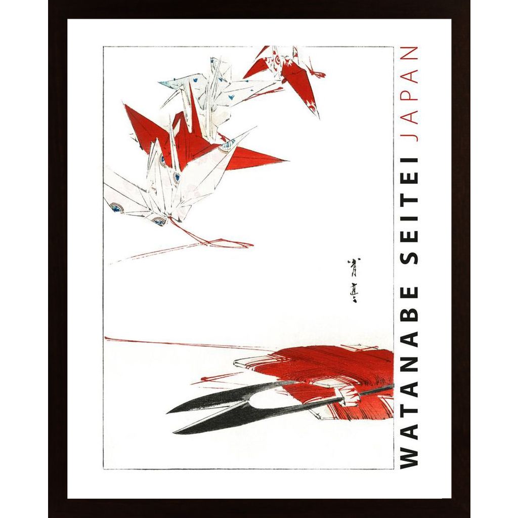 Seitei -Bird Origami Plakát