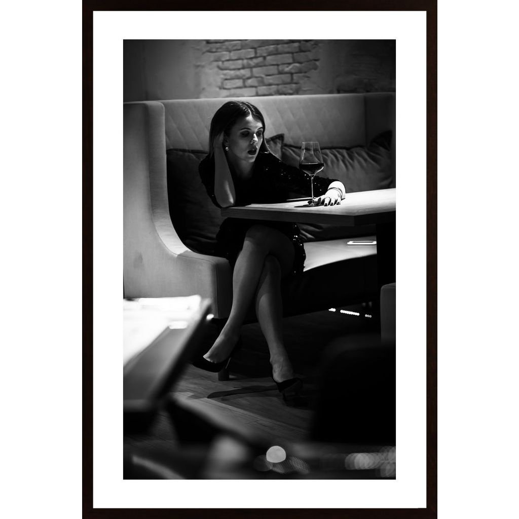 Woman With Wine Poster