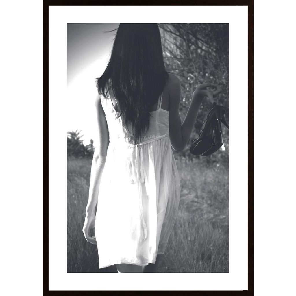 Girl With Dress And Shoes Poster