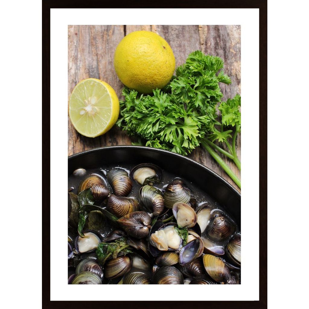 Mussels And Lemons Plakát
