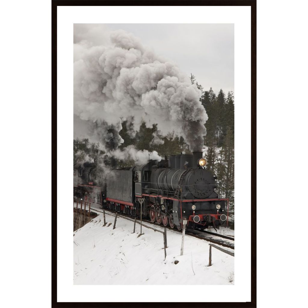 Old Steam Train Poster
