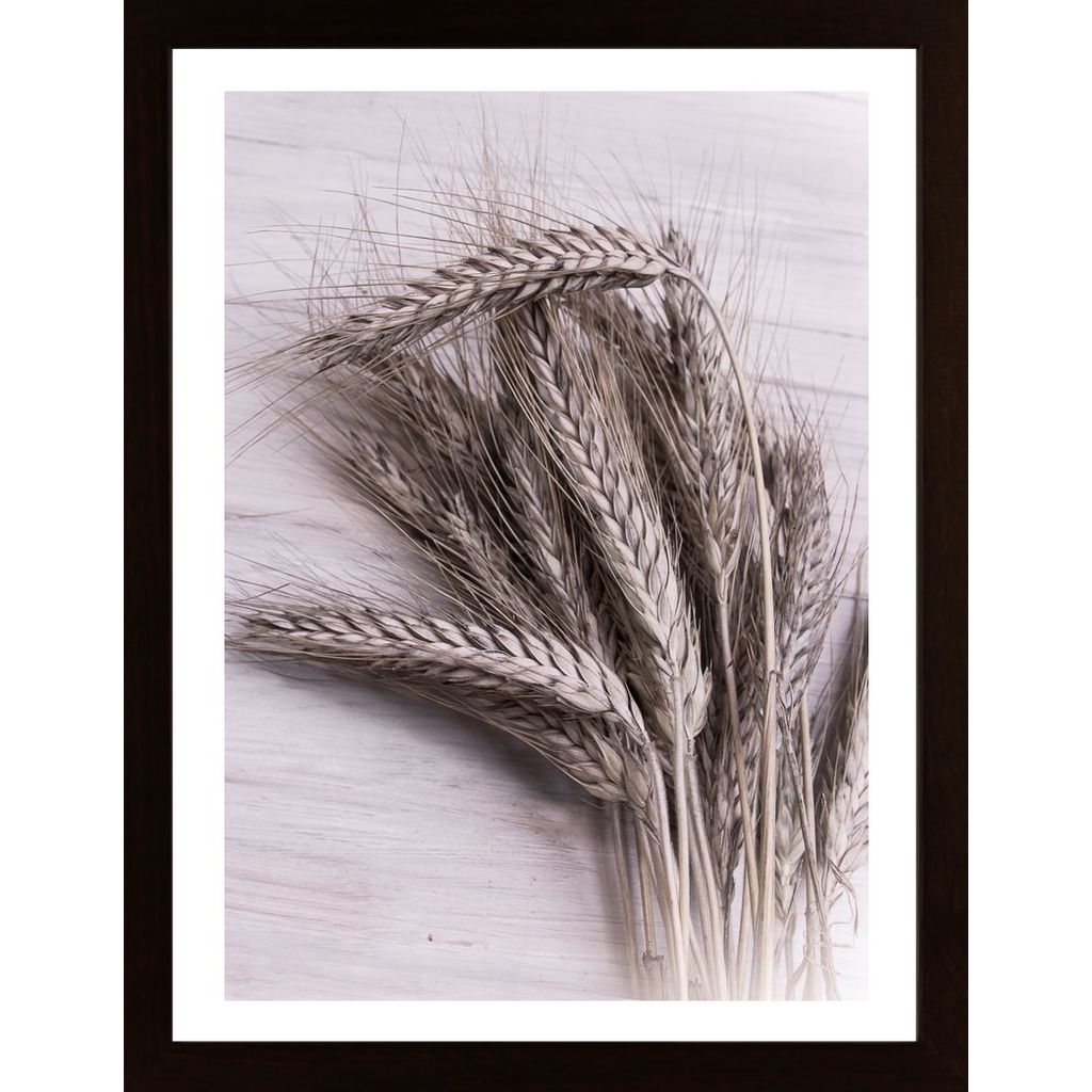 Wheat On Wooden Plakát