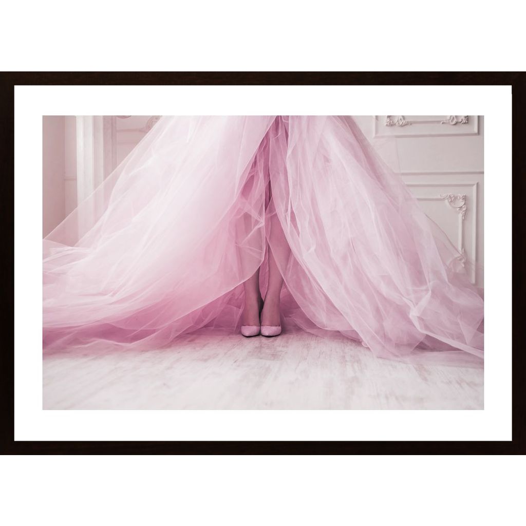 Pink Dress And Shoes Plakát