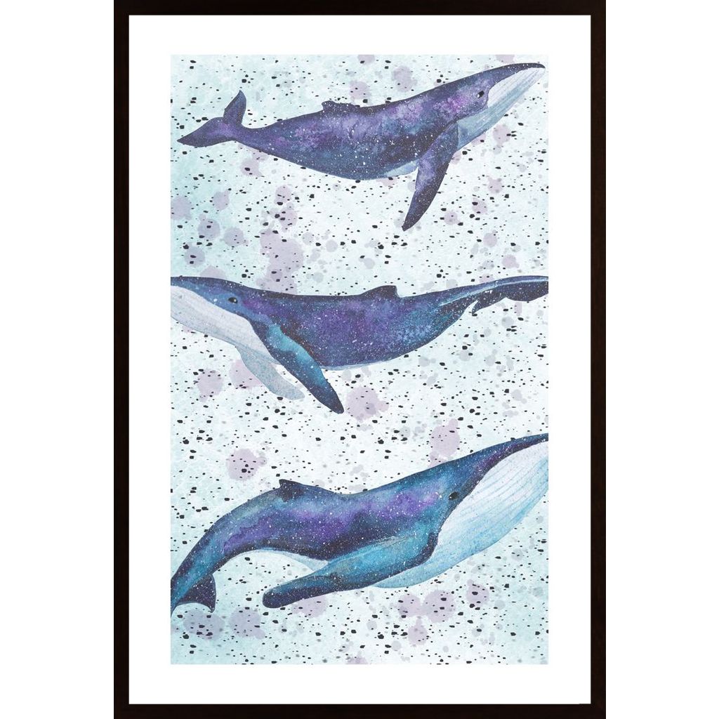 Whale Underwater Poster