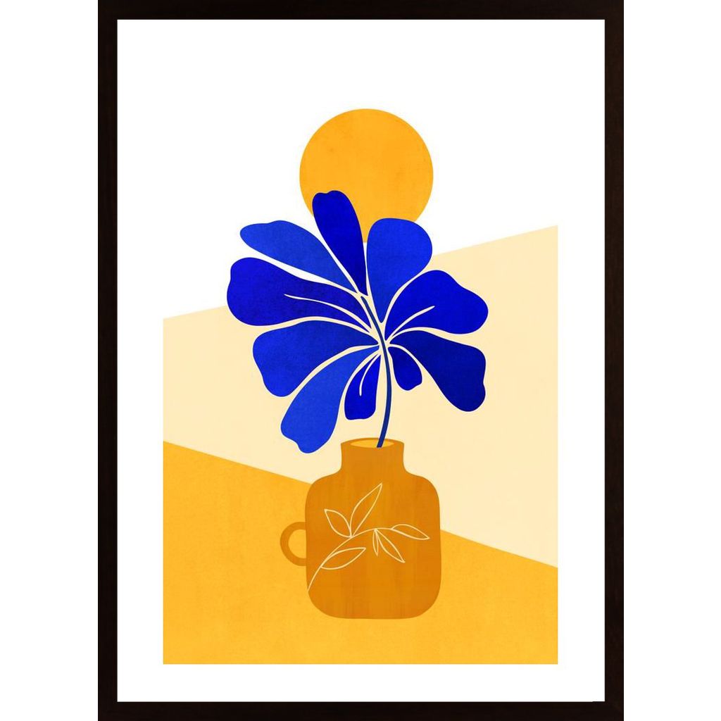 Gallagher-Blue Leaf Poster