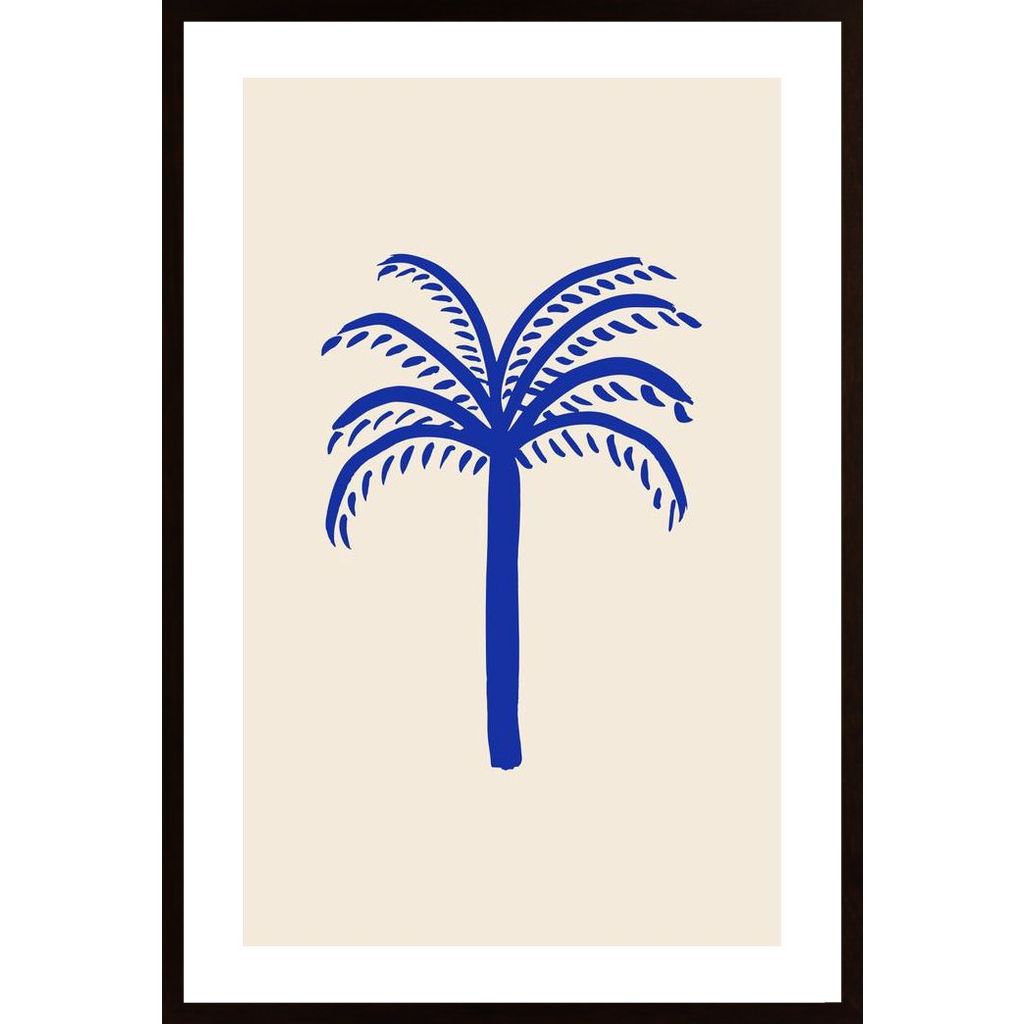 Blue Palm Poster