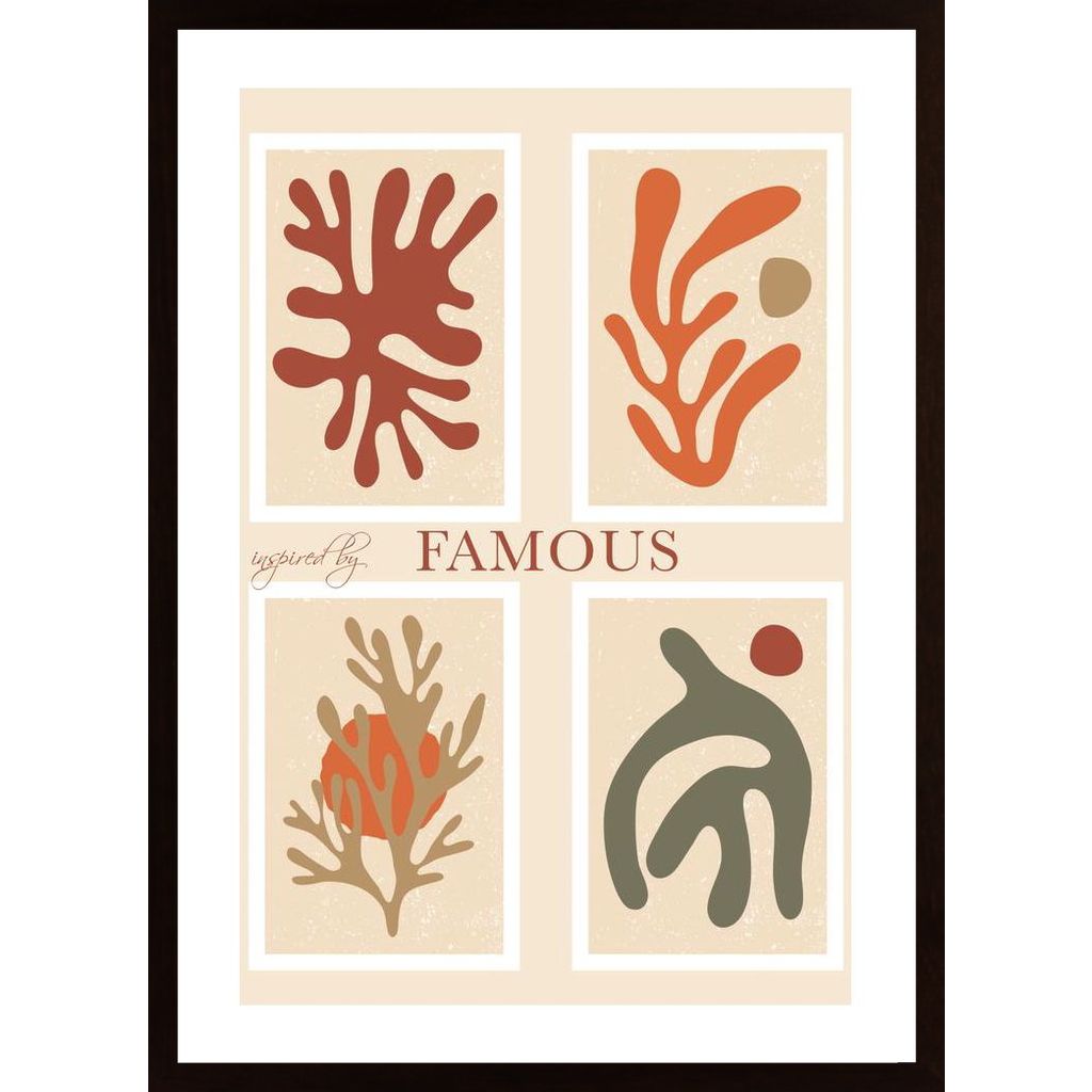 Famous Style, Colorful Scribble Corals Plakát