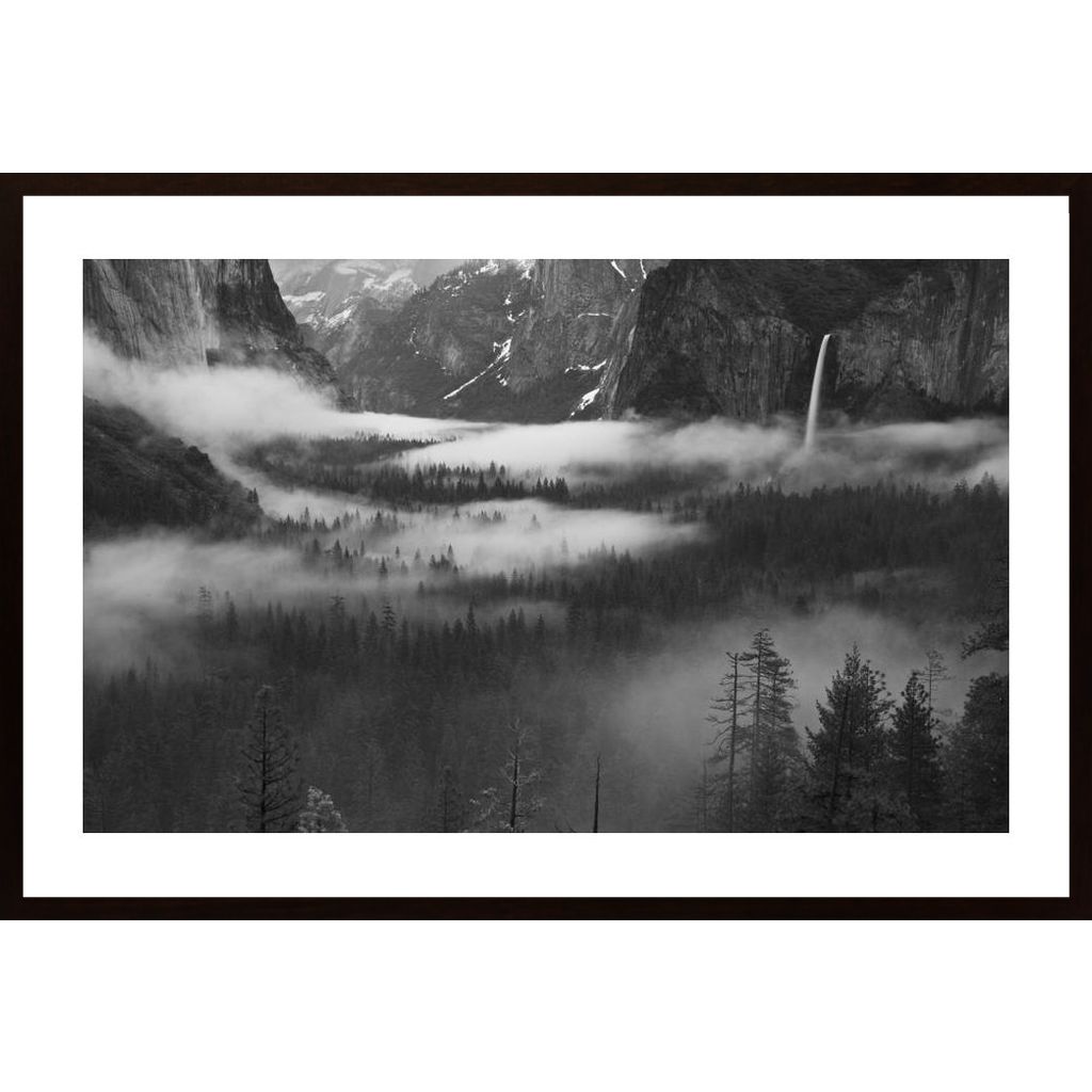 Fog Floating In Yosemite Valley Poster