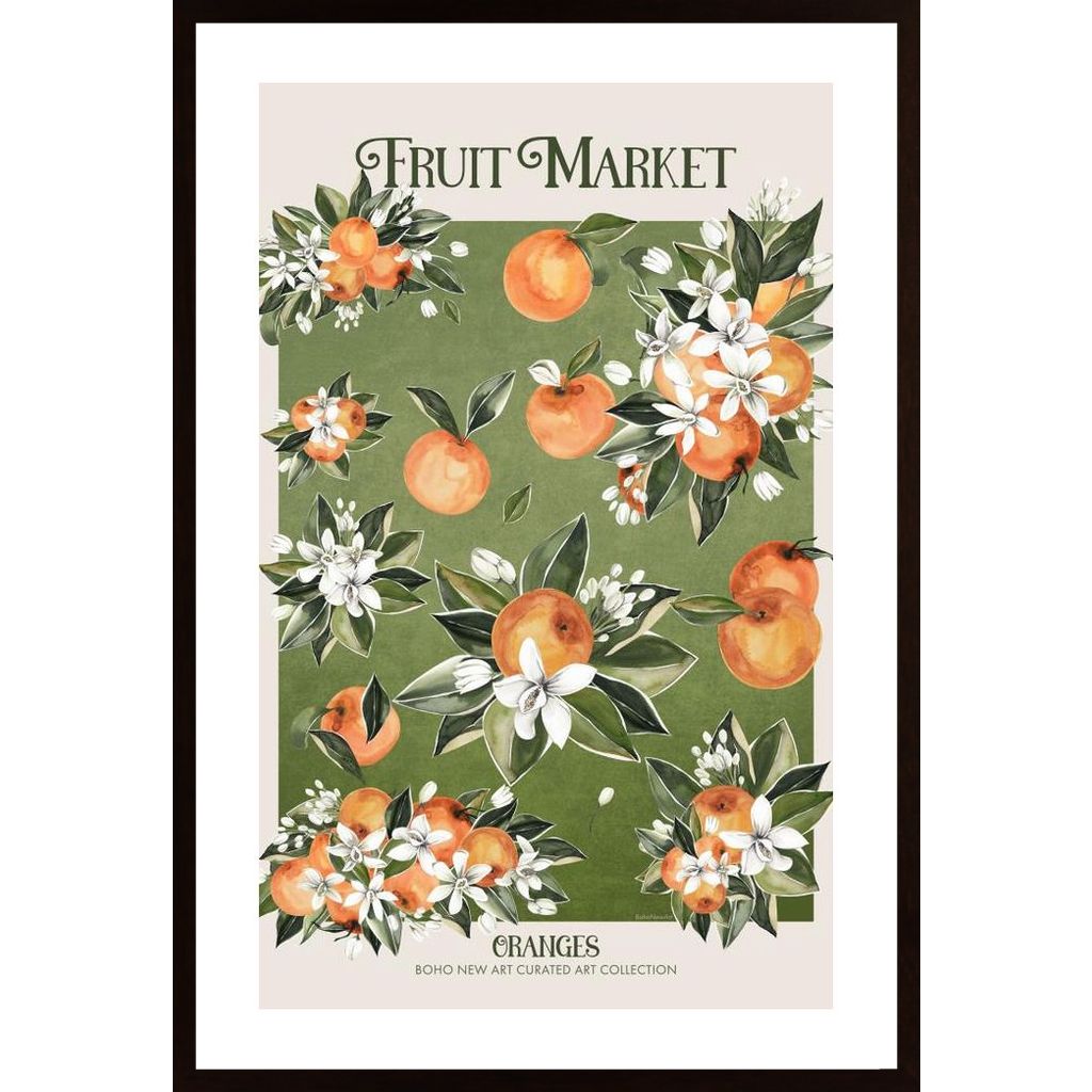 Fruit Market Oranges Plakat