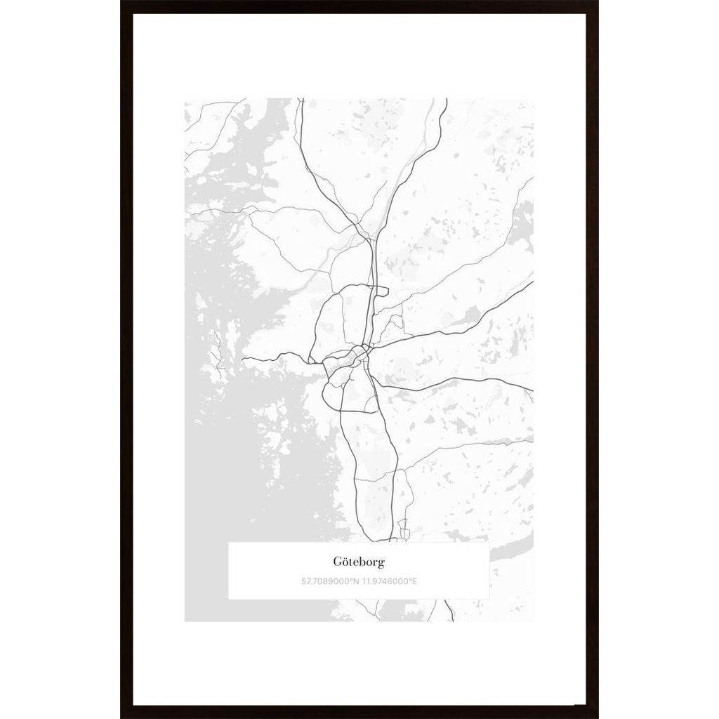 Göteborg (Anpassningsbar Karta) Poster