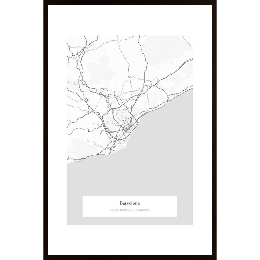 Barcelona (Możliwość Dostosowania Mapy) Plakat