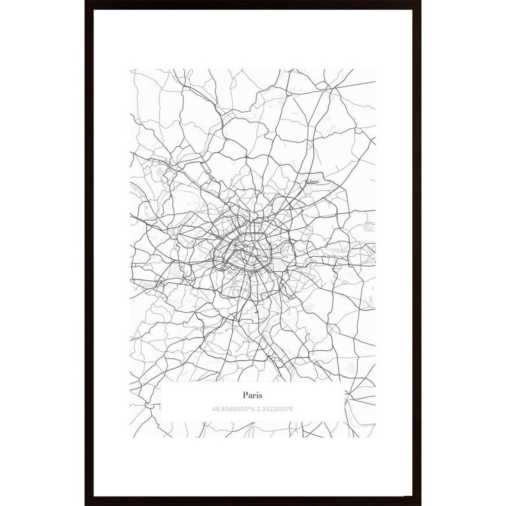 Paris (Możliwość Dostosowania Mapy) Plakat